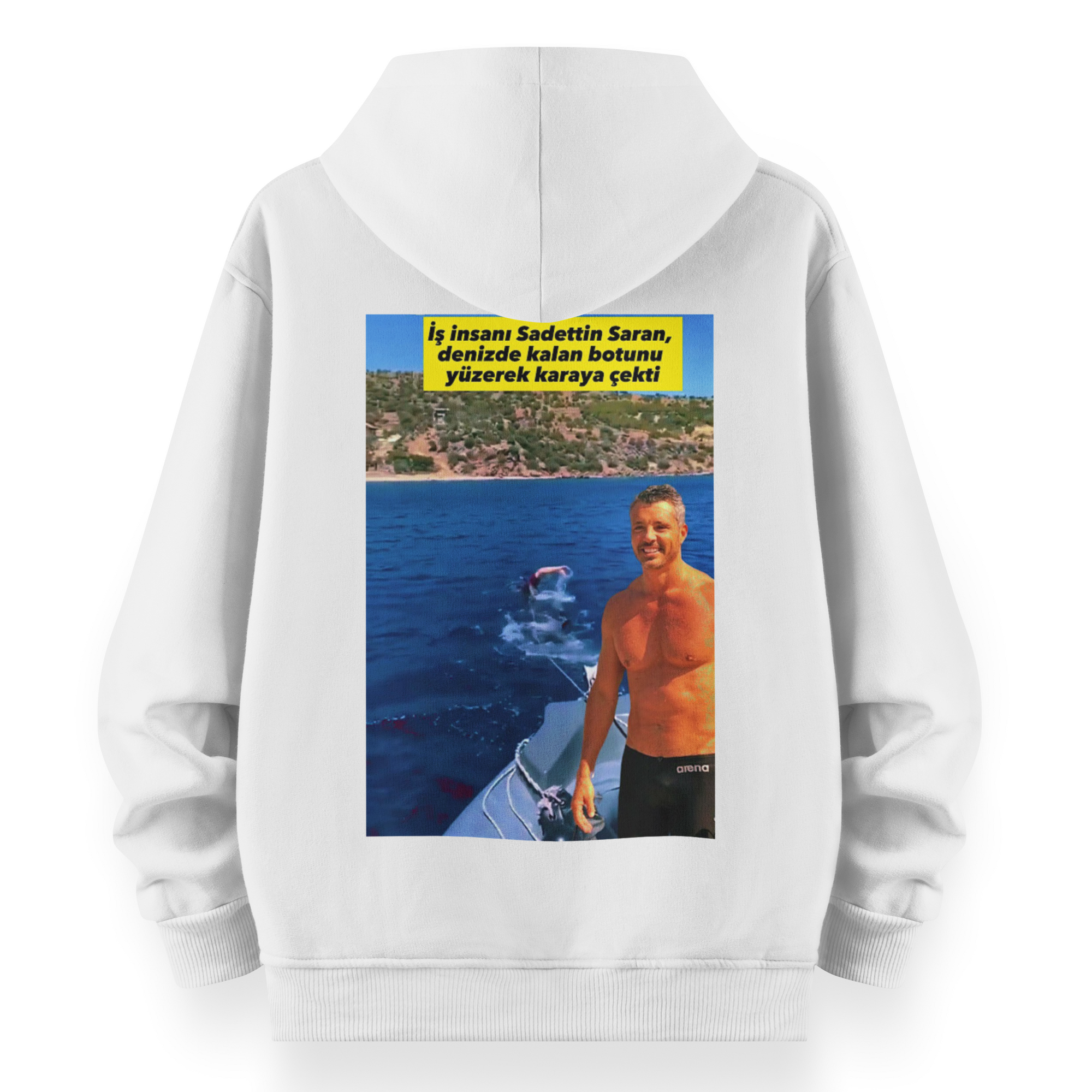 Saadettin Saran " Yüzerek Bot Çekiyor" Hoodie