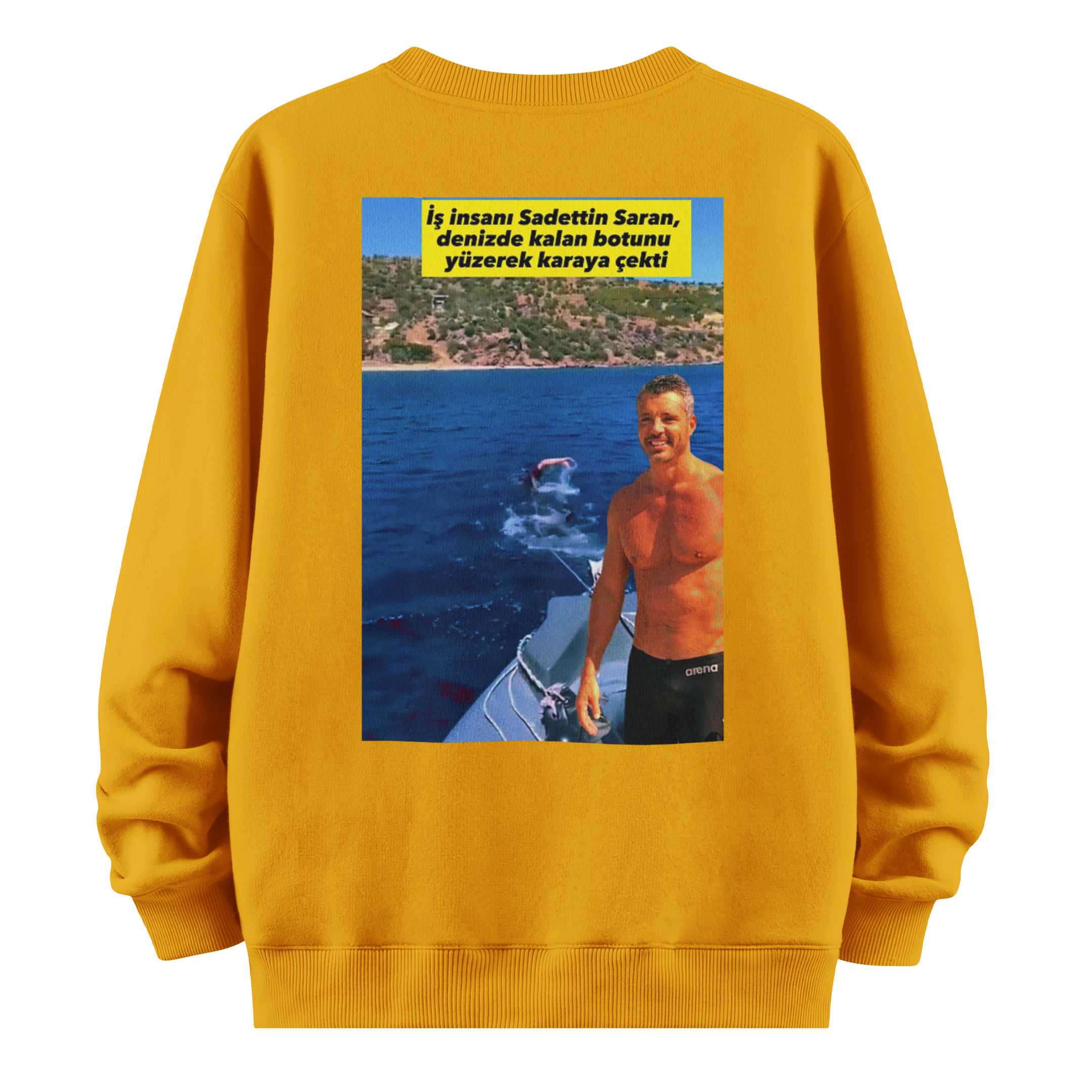 Saadettin Saran " Yüzerek Bot Çekiyor" Sweatshirt