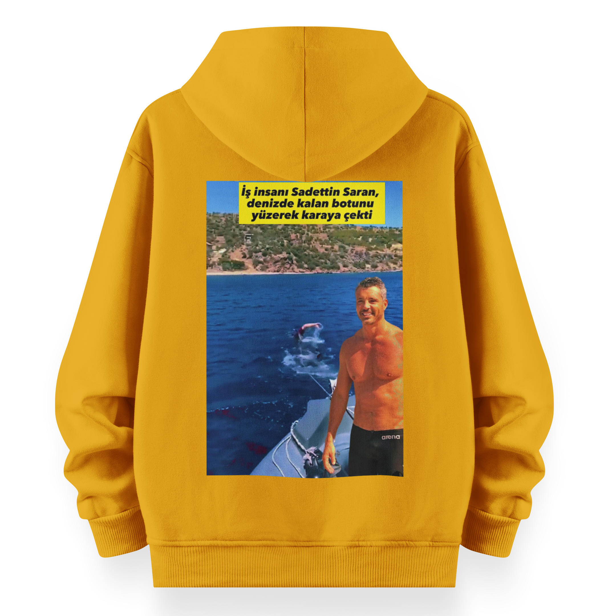 Saadettin Saran " Yüzerek Bot Çekiyor" Hoodie