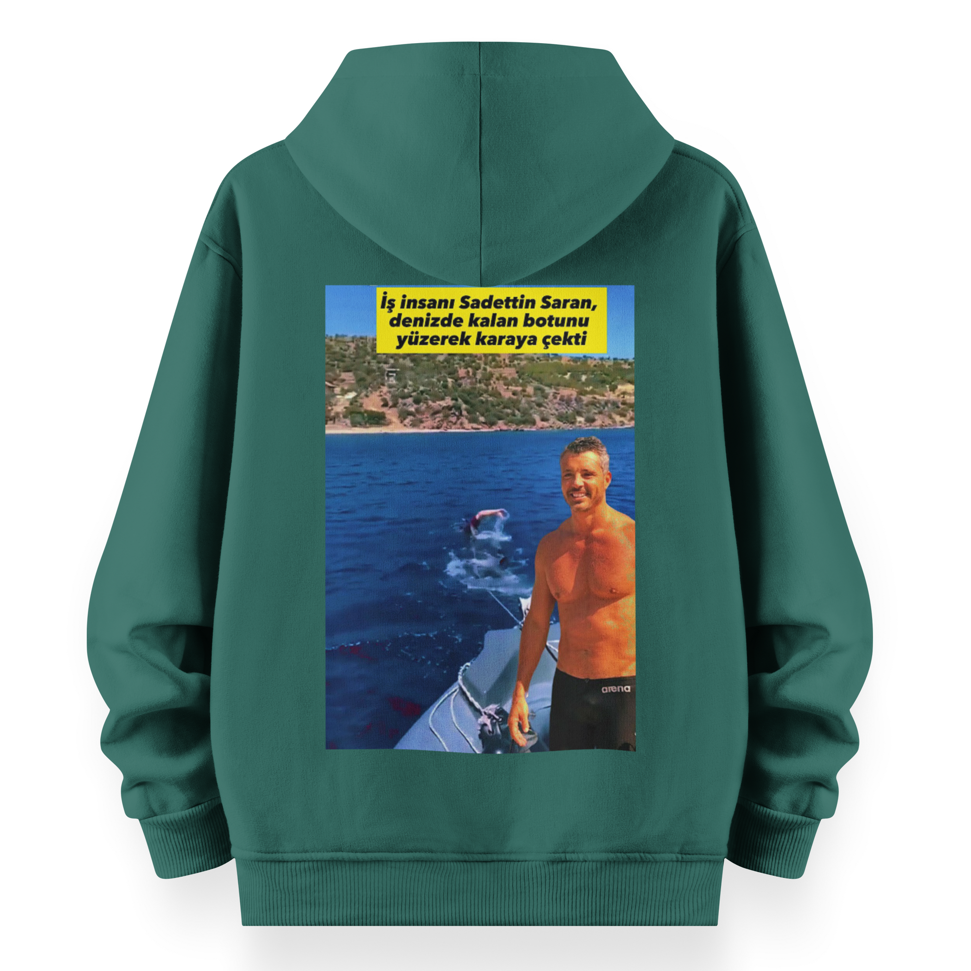 Saadettin Saran " Yüzerek Bot Çekiyor" Hoodie